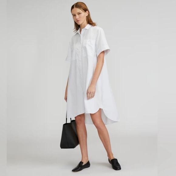 Everlane Daytripper Shirtdress White Cotton XS NWT Oversized Minimalist Short - Picture 3 of 11